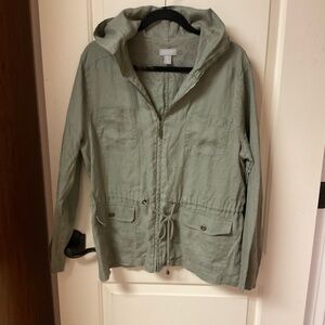 Kenar 100% Linen Jacket with Hood EUC